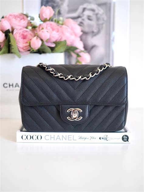 chanel mini rectangle chevron